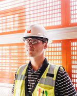 Michael Jansen, Associate Project Manager, from Merus pictured here in personal protection equipment while onsite